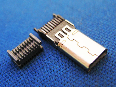 Micro HDMI male solder 19p